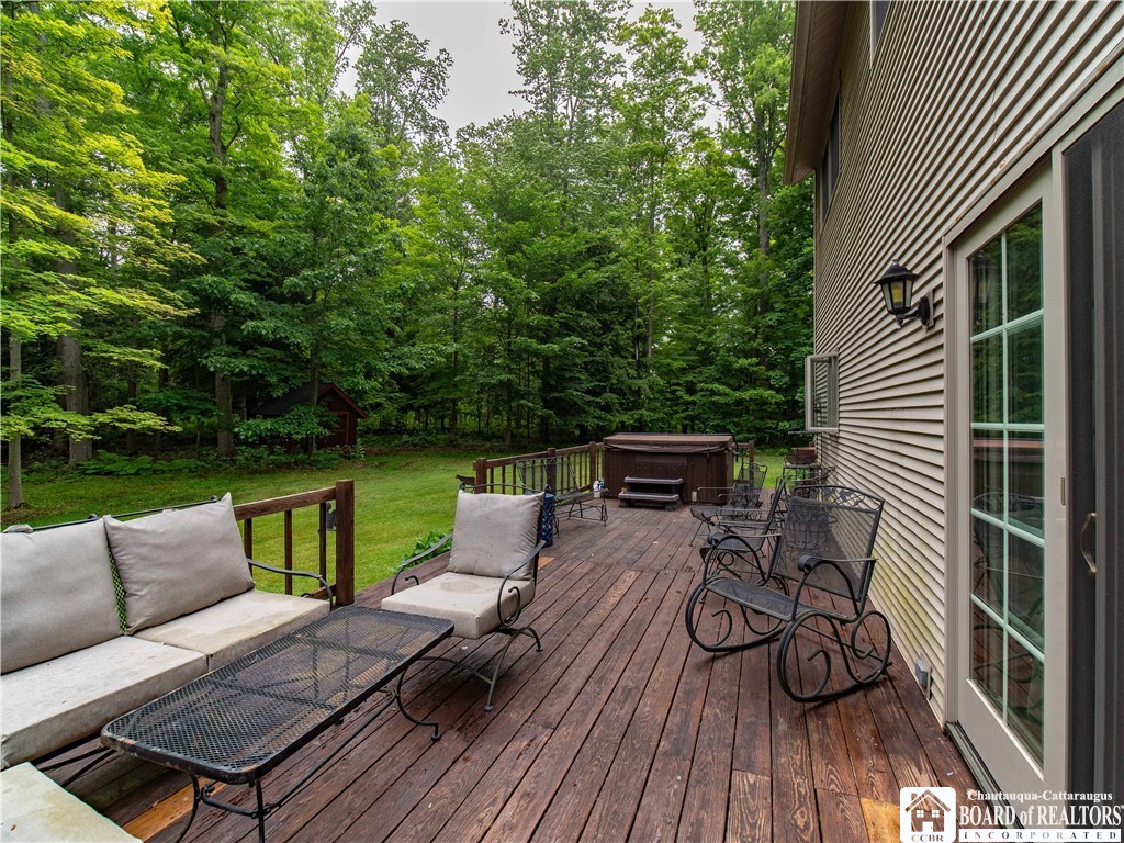 5616 Stow Road North Harmony, NY 14710 - Photo 8 of 37 Large Deck