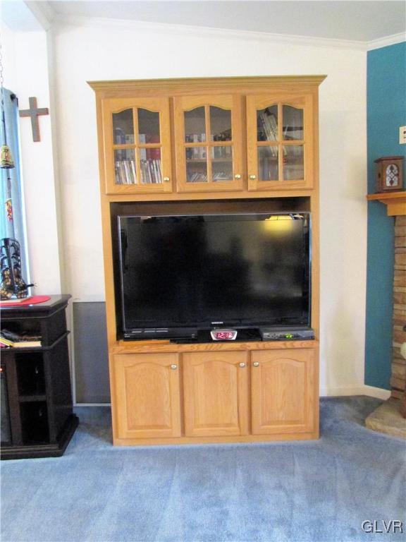 648 Old Mill Road Lehighton, PA 18235 - Photo 26 of 48 a living room with a flat screen tv and a fireplace