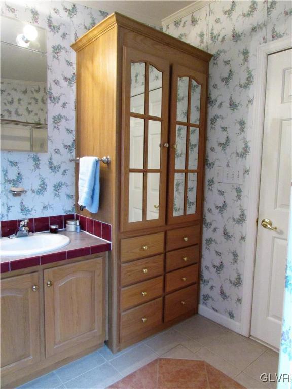 648 Old Mill Road Lehighton, PA 18235 - Photo 33 of 48 a bathroom with a sink a vanity and a mirror