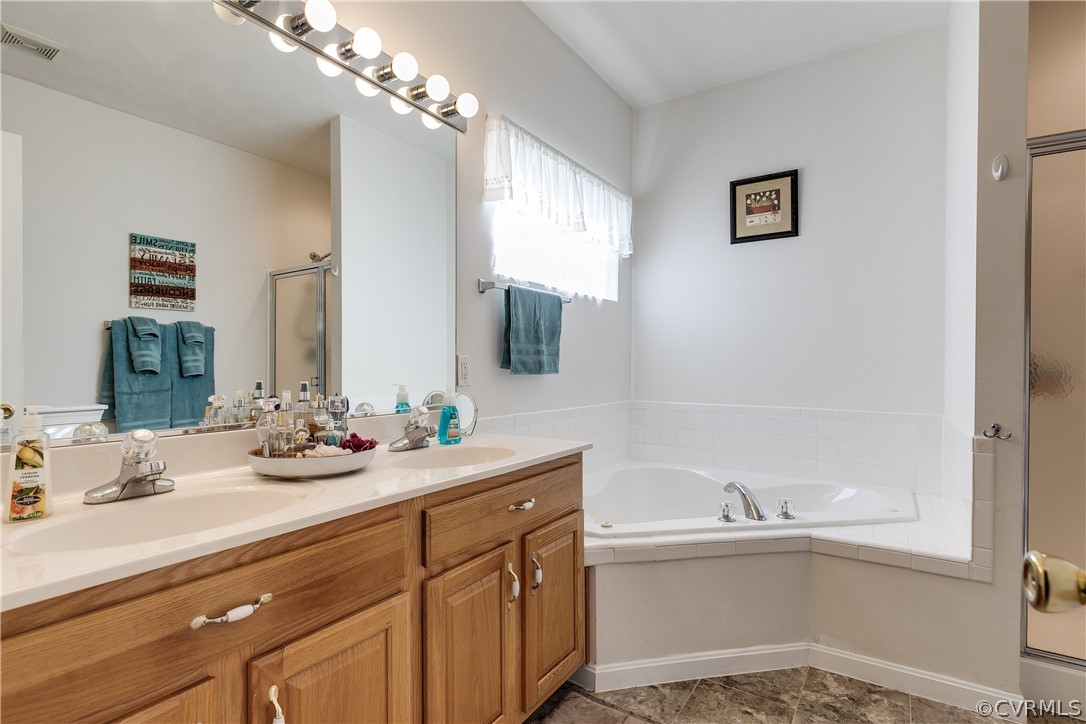 14624 Clover Ridge Lane Chesterfield, VA 23832 - Photo 20 of 47 Master Bathroom with Jetted Tub and separate Showe
