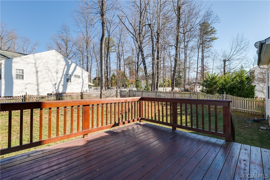 14624 Clover Ridge Lane Chesterfield, VA 23832 - Photo 45 of 47 Rear fenced yard with Deck
