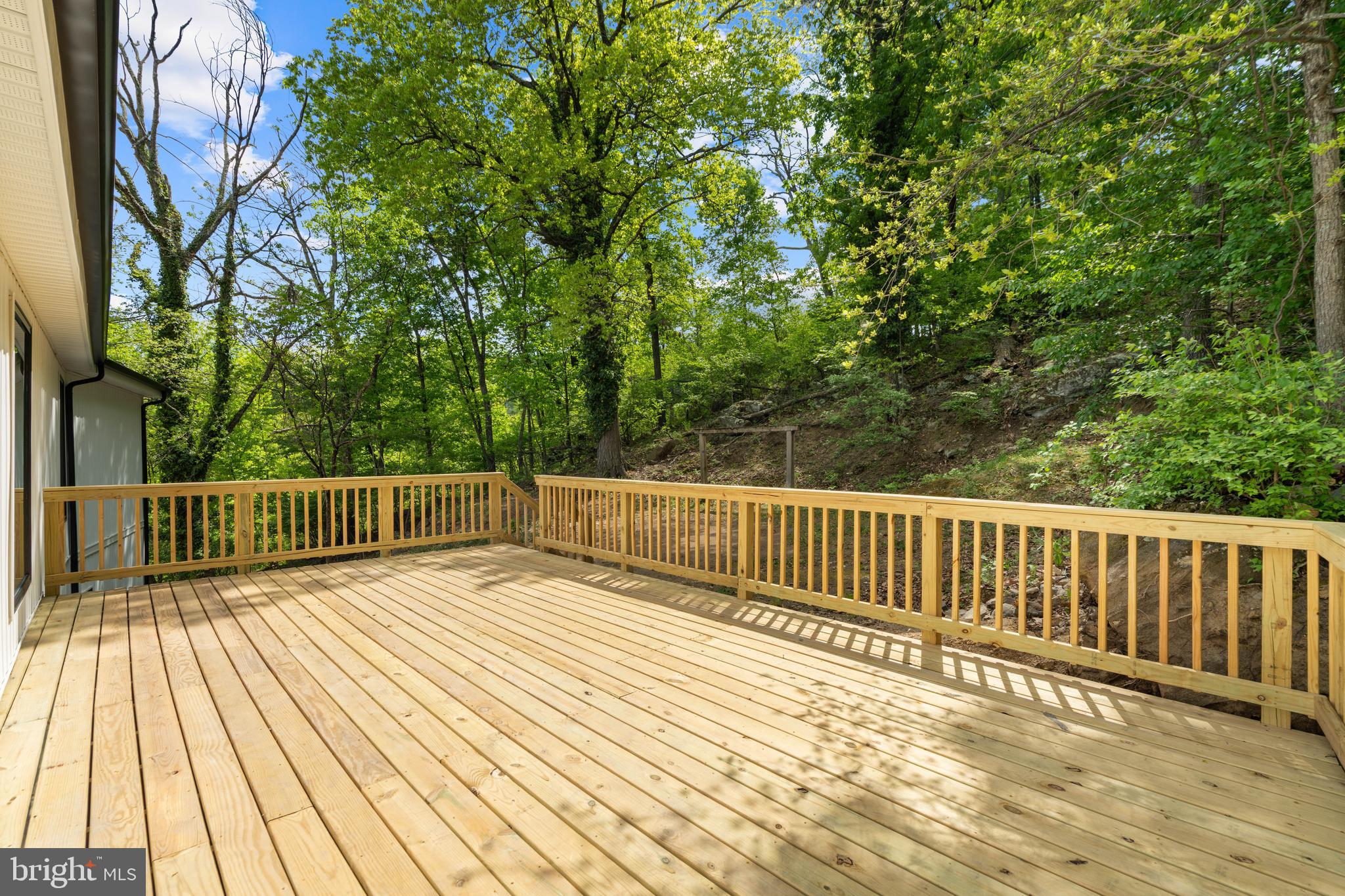 1550 Drummer Hill Road Front Royal, VA 22630 - Photo 10 of 49 a balcony with wooden floor and trees