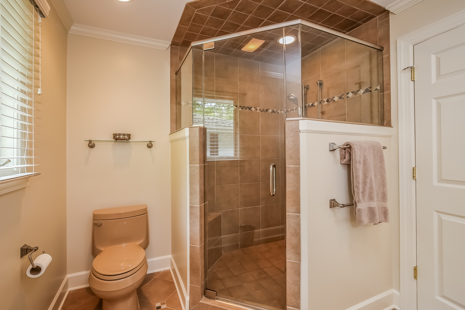 1020 East Westleigh Road Lake Forest, IL 60045 - Photo 19 of 31 a bathroom with a granite countertop shower and a toilet
