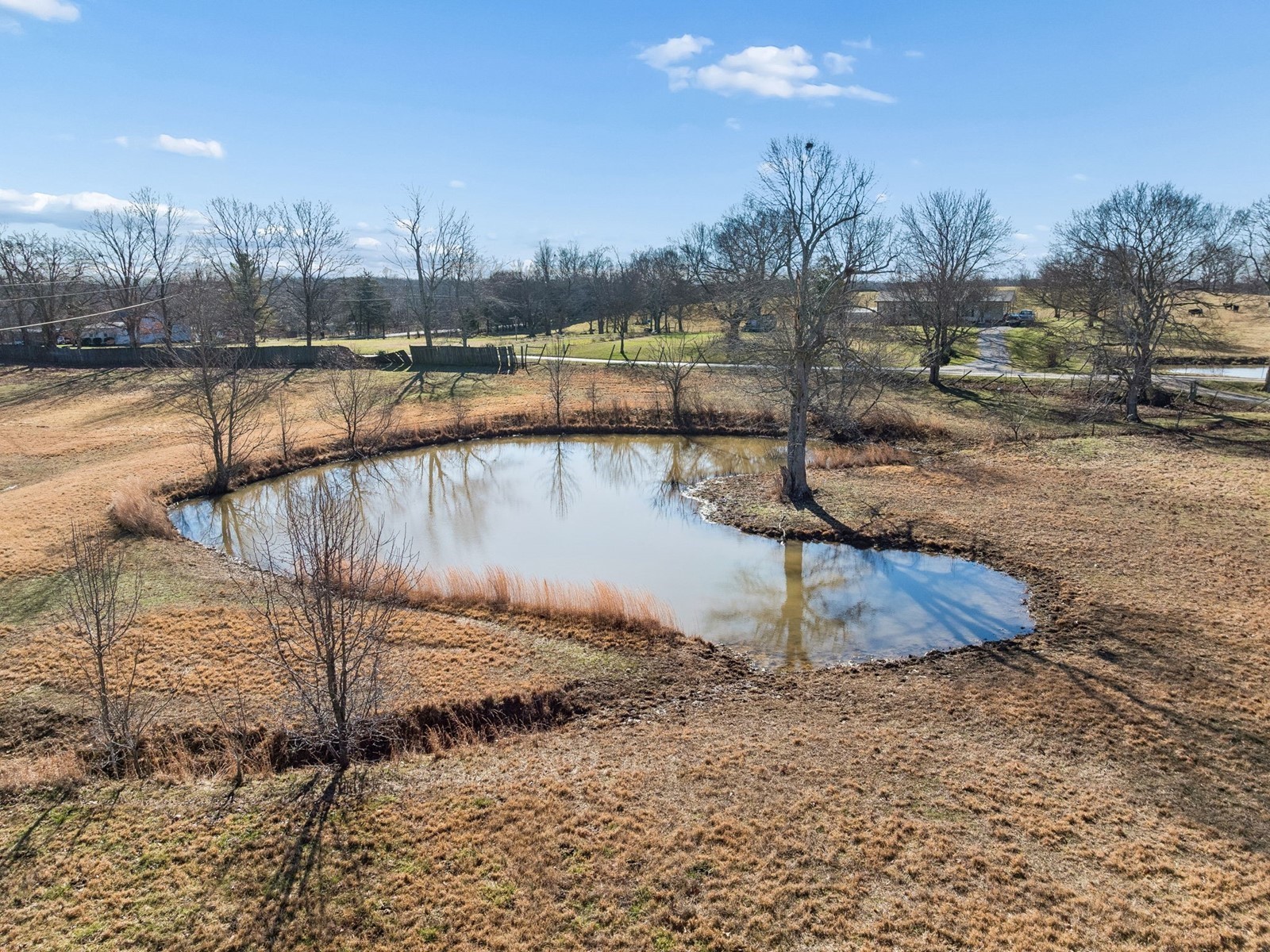 394 Pruett Road Dickson, TN 37055 - Photo 12 of 56 a view of a lake with a yard