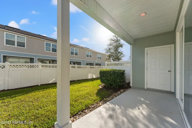a view of a garden with a lake