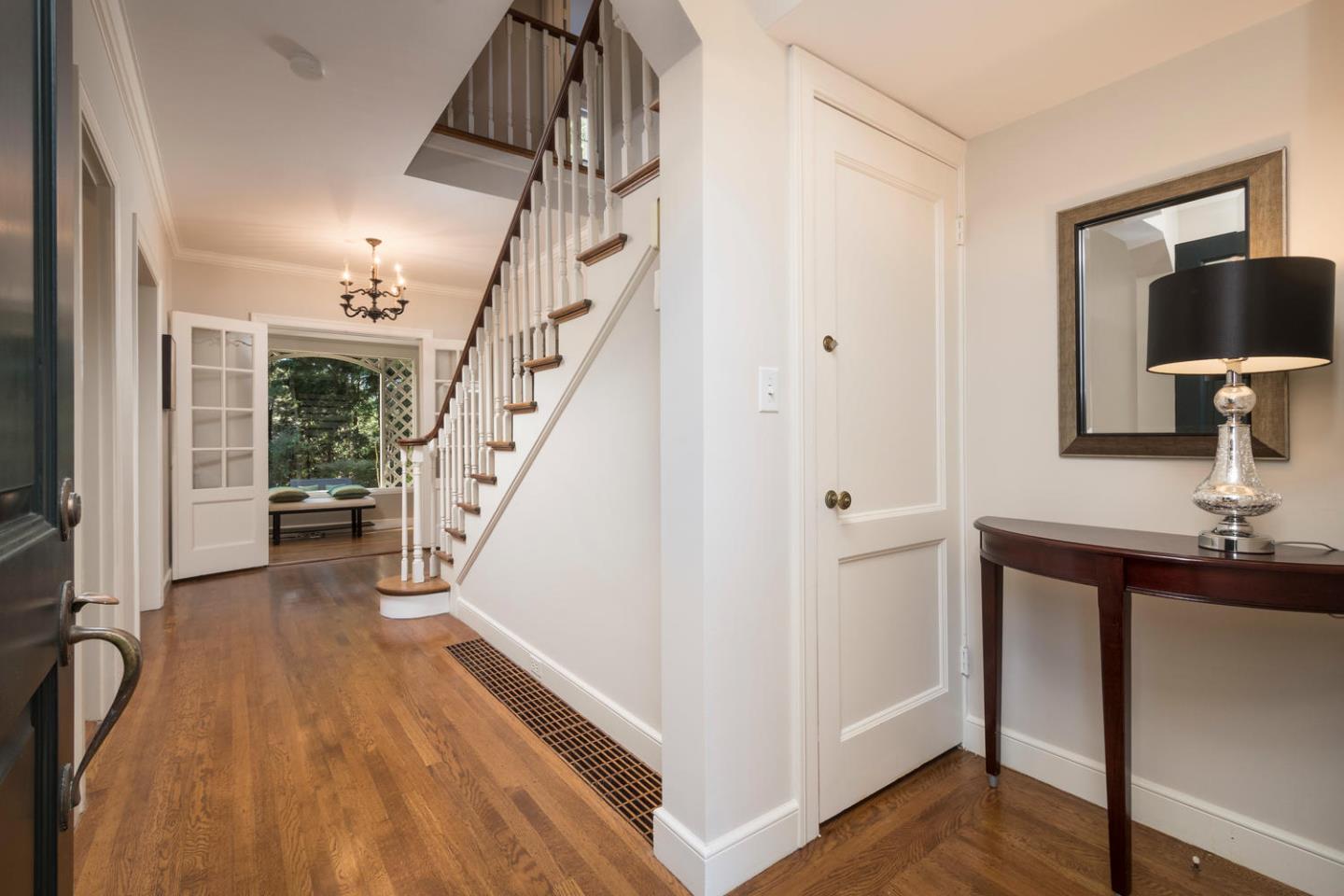 565 Hayne Road Hillsborough, CA 94010 - Photo 5 of 40 a view of entryway and hall with wooden floor