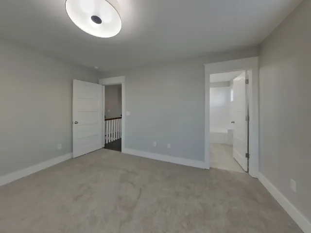 an empty room with an entryway