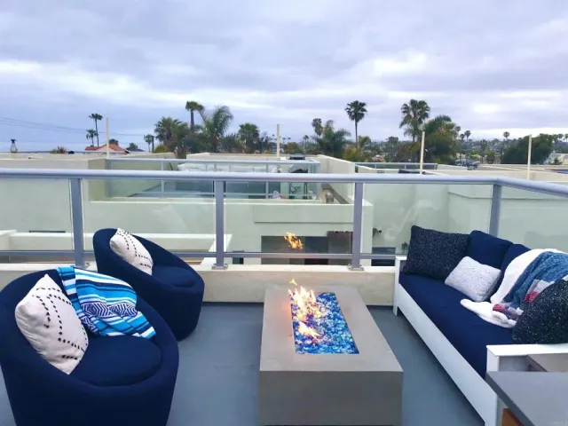 a outdoor living room with furniture