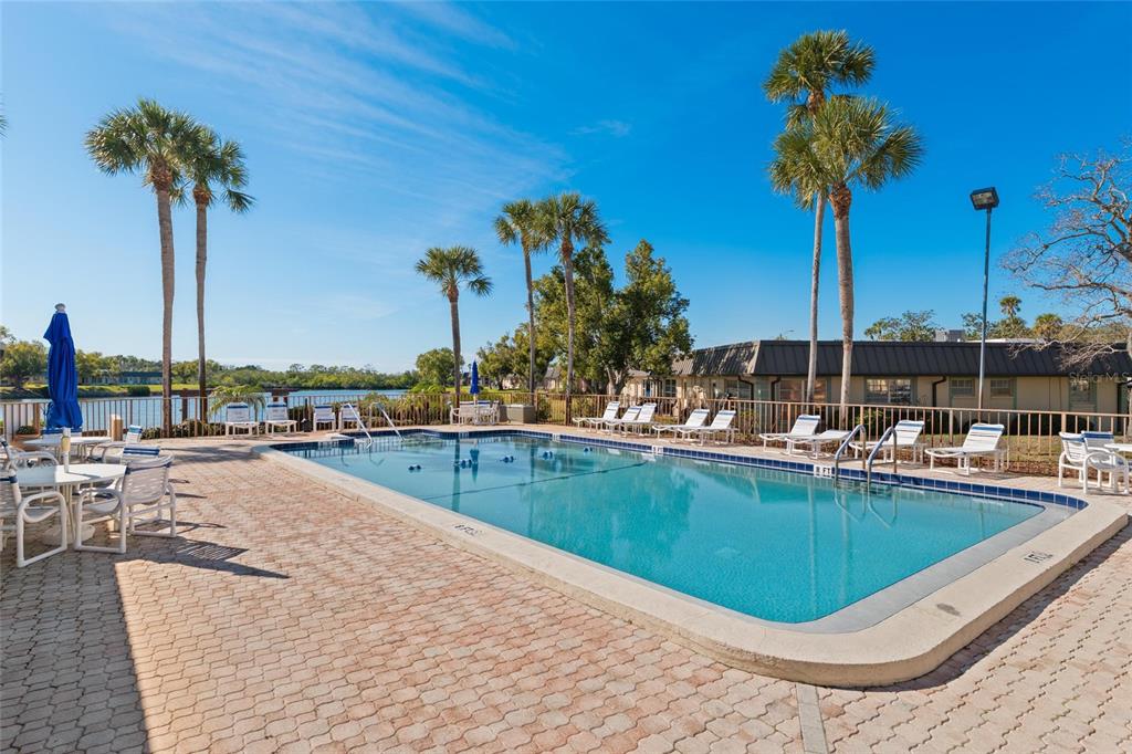 4409 Summersun Drive New Port Richey, FL 34652 - Photo 19 of 23 a view of a swimming pool with a table and chairs
