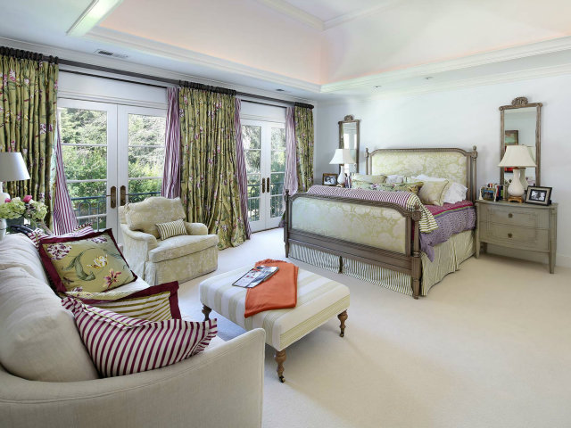 93 Serrano Drive Atherton, CA 94027 - Photo 10 of 10 a bedroom with furniture and a large window