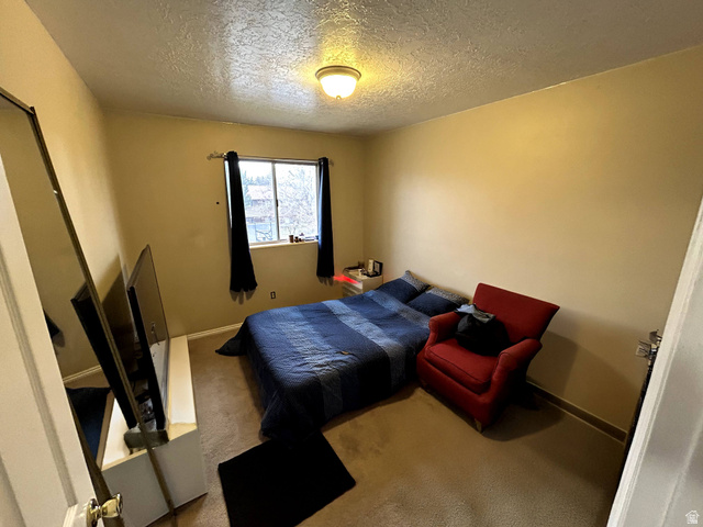 939 South Freedom Boulevard, Unit 13 Provo, UT 84601 - Photo 14 of 26 Bedroom featuring a textured ceiling and carpet