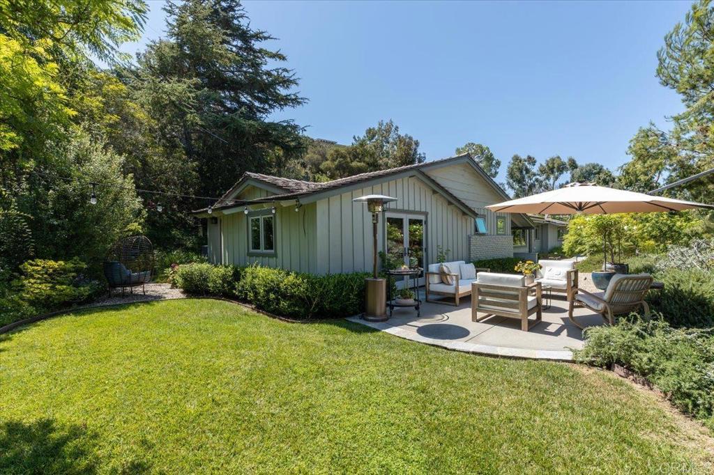 5125 El Secreto Rancho Santa Fe, CA 92067 - Photo 19 of 35 a view of a house with backyard and sitting area