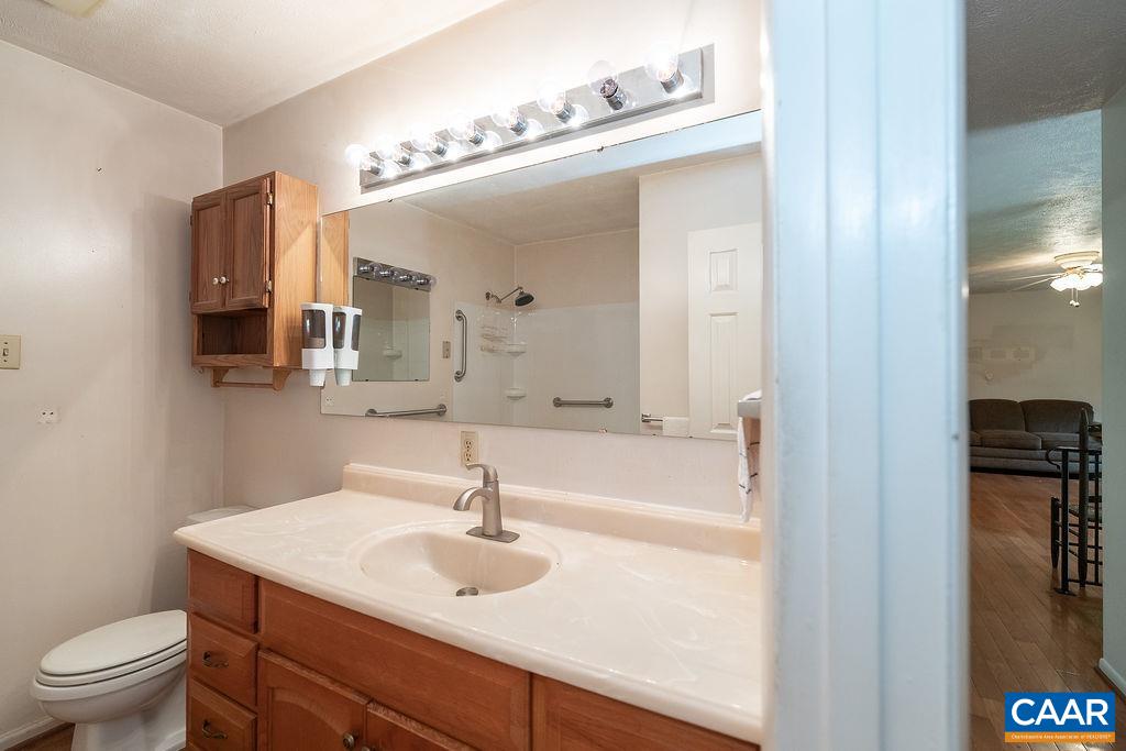 4965 Celt Road Stanardsville, VA 22973 - Photo 20 of 55 a bathroom with a sink a toilet and mirror
