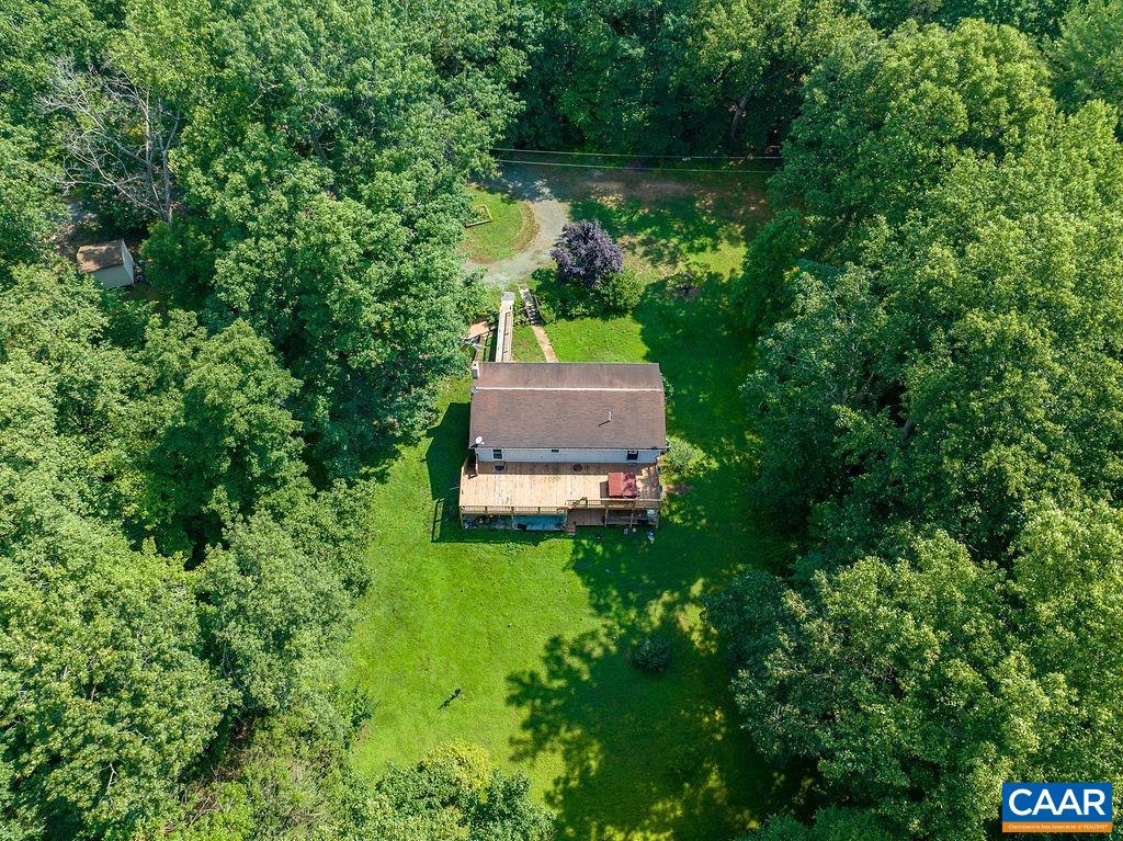 4965 Celt Road Stanardsville, VA 22973 - Photo 52 of 55 an aerial view of a house with a yard