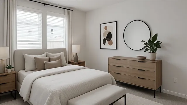 a front view of house with yard and outdoor seating