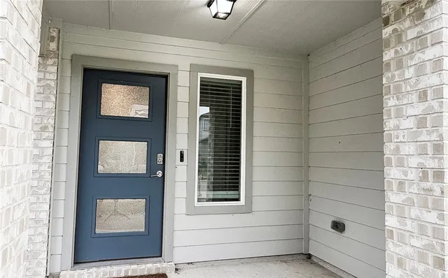 a view of front door of house
