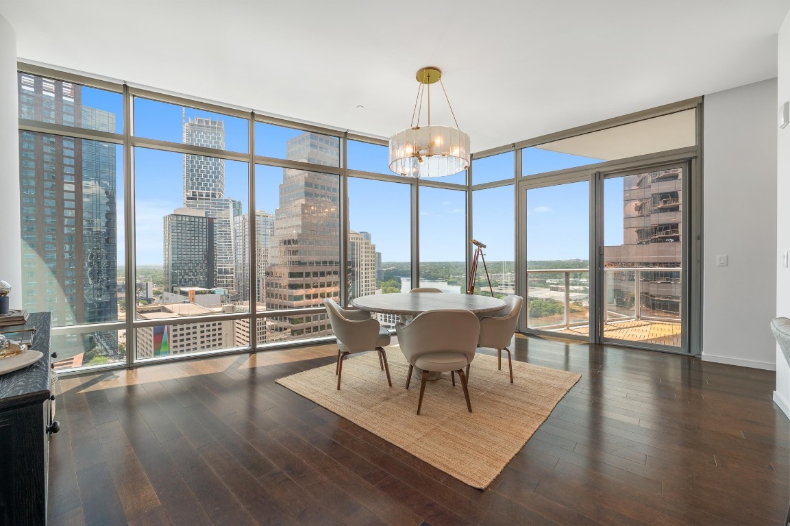 200 Congress Avenue, Unit 19F Austin, TX 78701 - Photo 5 of 40 a living room with furniture and a large window