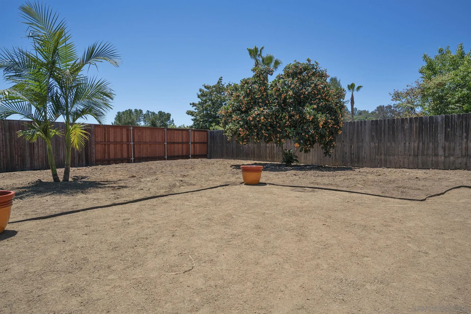 913 Buena Rosa Court Fallbrook, CA 92028 - Photo 32 of 45 a view of backyard with a fence and trees