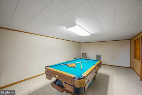 a room with pool table