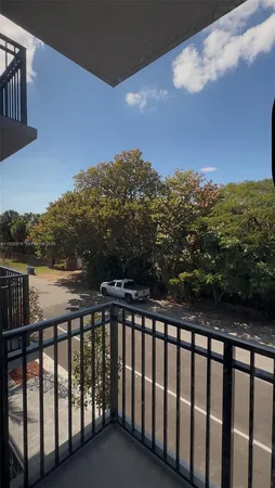 a balcony with outdoor space