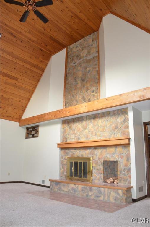 1388 Santee Mill Road Bethlehem, PA 18017 - Photo 11 of 40 Floor-to-ceiling stone fireplace in Great Room. W