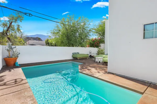 a view of a backyard