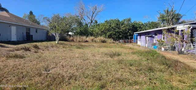 a backyard of a house