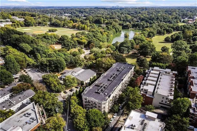 an aerial view of multiple house