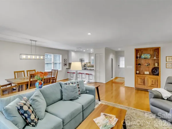 a living room with furniture and a couch