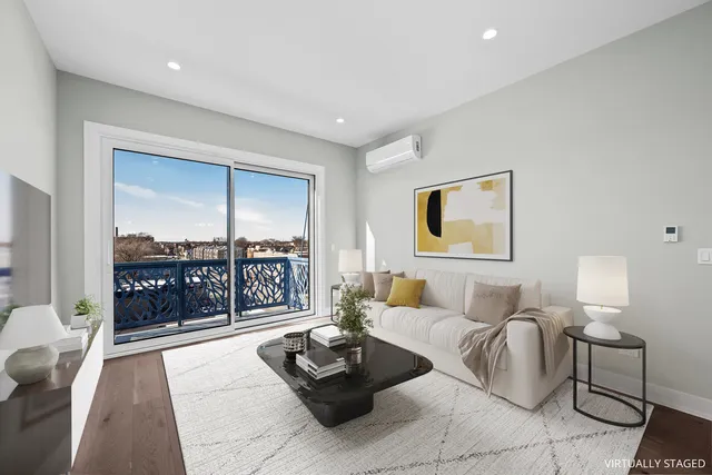 a view of city from a balcony