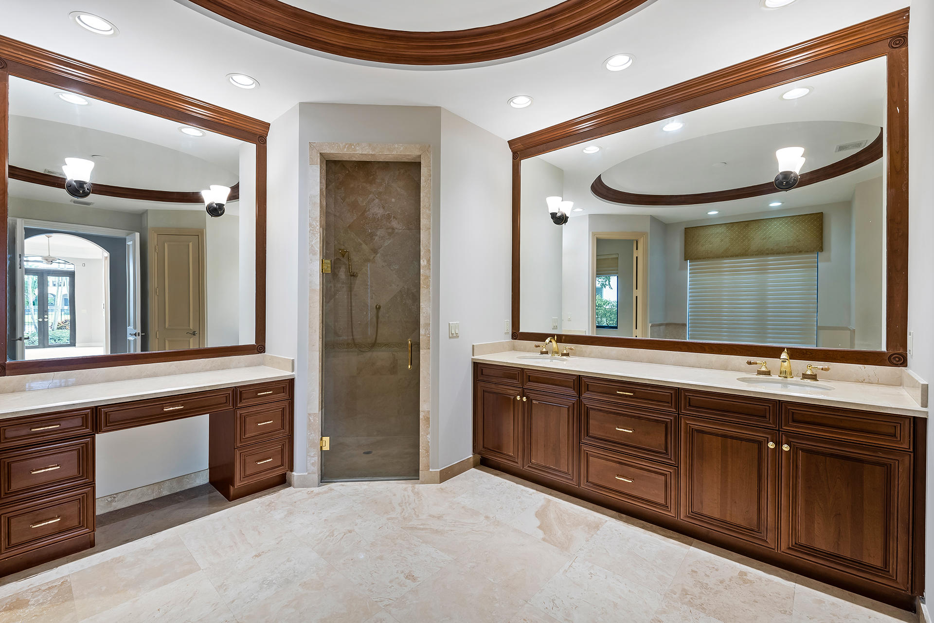17895 Cadena Drive Boca Raton, FL 33496 - Photo 25 of 64 a spacious bathroom with a double vanity sink and a mirror