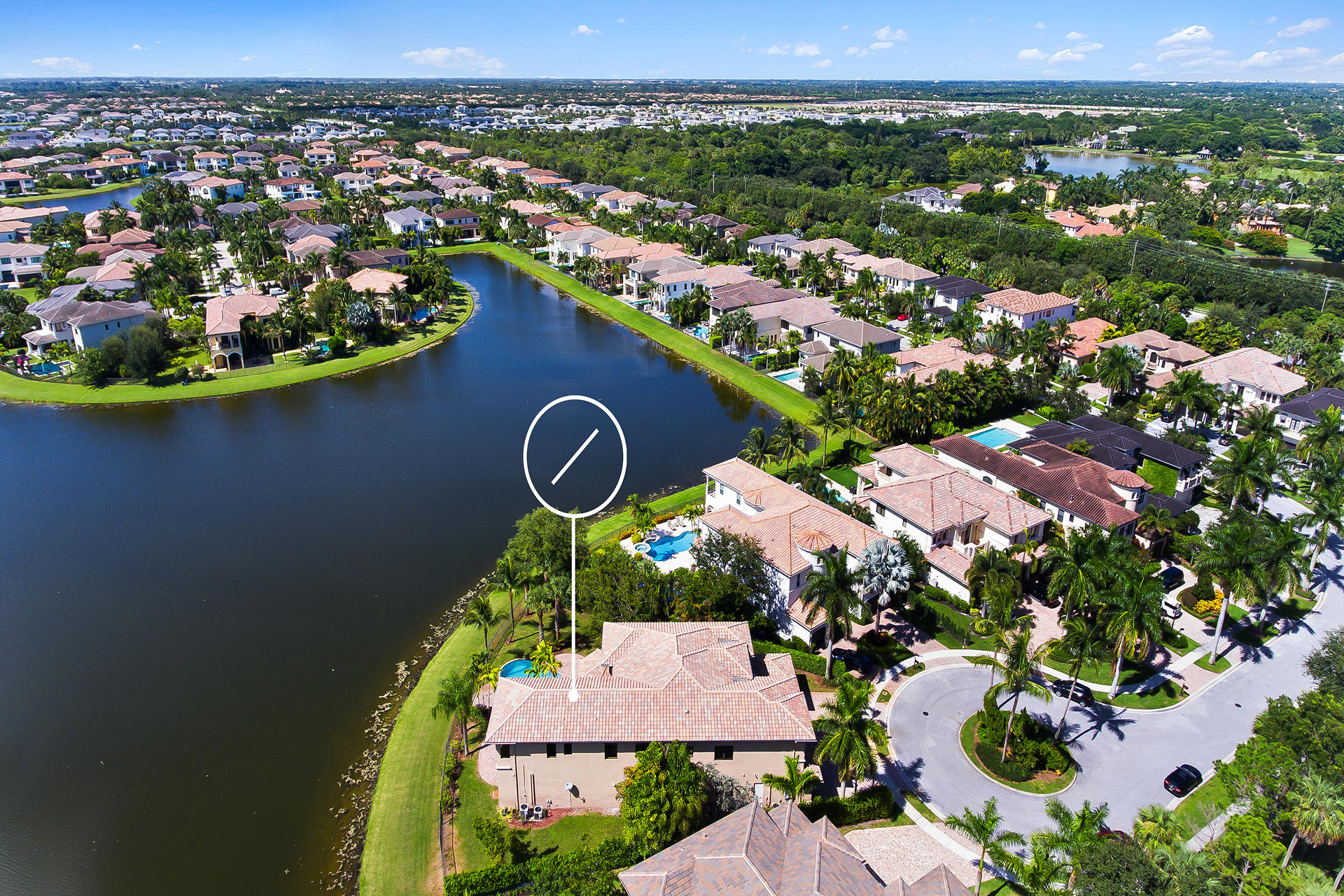 17895 Cadena Drive Boca Raton, FL 33496 - Photo 60 of 64 an aerial view of a house with a swimming pool yard and outdoor seating