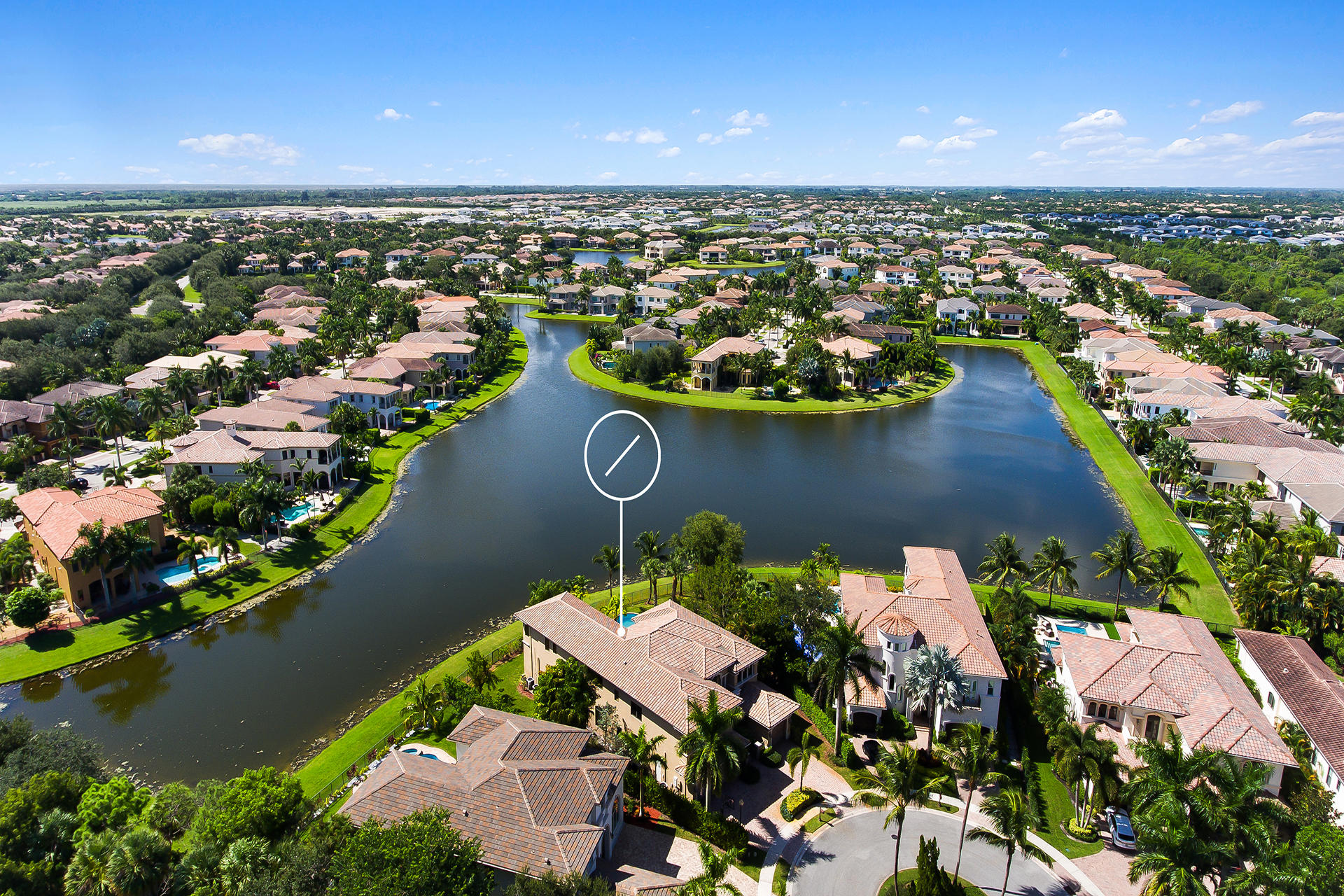 17895 Cadena Drive Boca Raton, FL 33496 - Photo 61 of 64 an aerial view of a house with a lake view