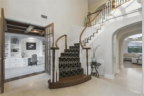 a view of livingroom with hardwood floor and hallway