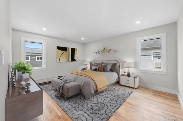 a bed room with a bed and a couch