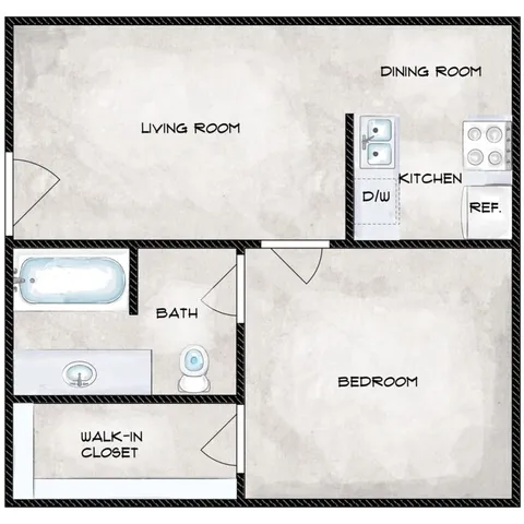a bathroom with a bathtub and a toilet