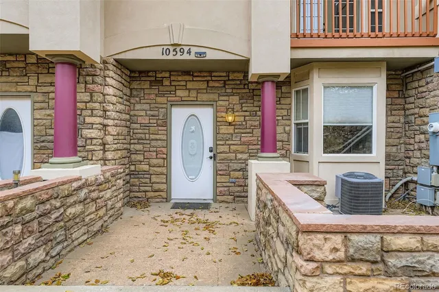 a front view of a house with a shower