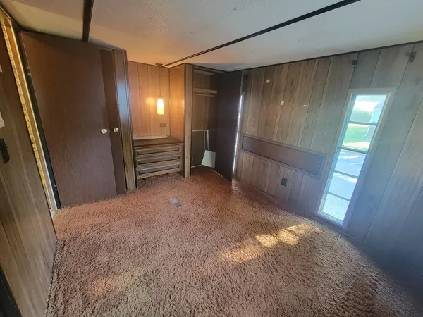 a view of gallery with windows