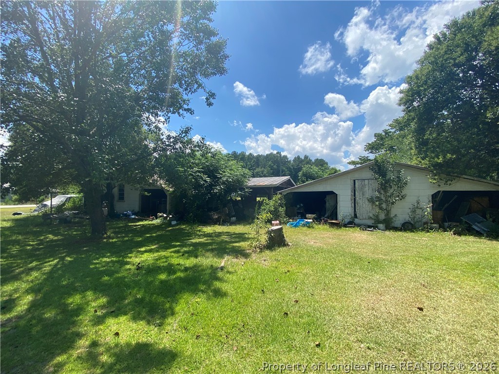 10717 Colliers Chapel Church Road Linden, NC 28356 - Photo 18 of 20 a view of a backyard with plants and large trees