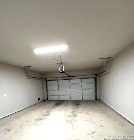 a view of a garage