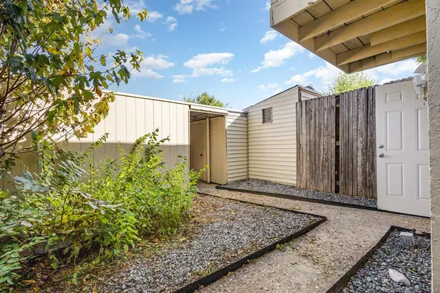 a backyard of a house