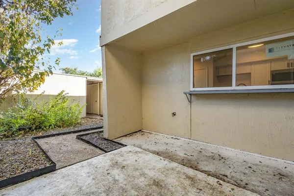 a backyard of a house