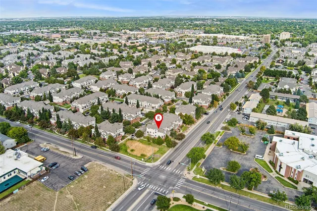 an aerial view of city