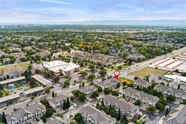 an aerial view of multiple house