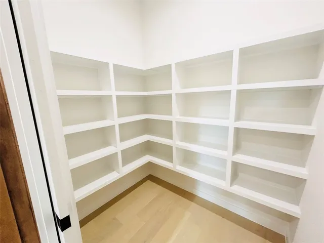 a view of a room with empty racks