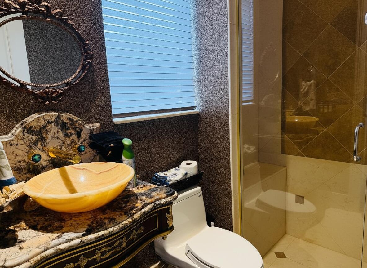 17730 Scarsdale Way Boca Raton, FL 33496 - Photo 15 of 42 a bathroom with a toilet a sink and mirror