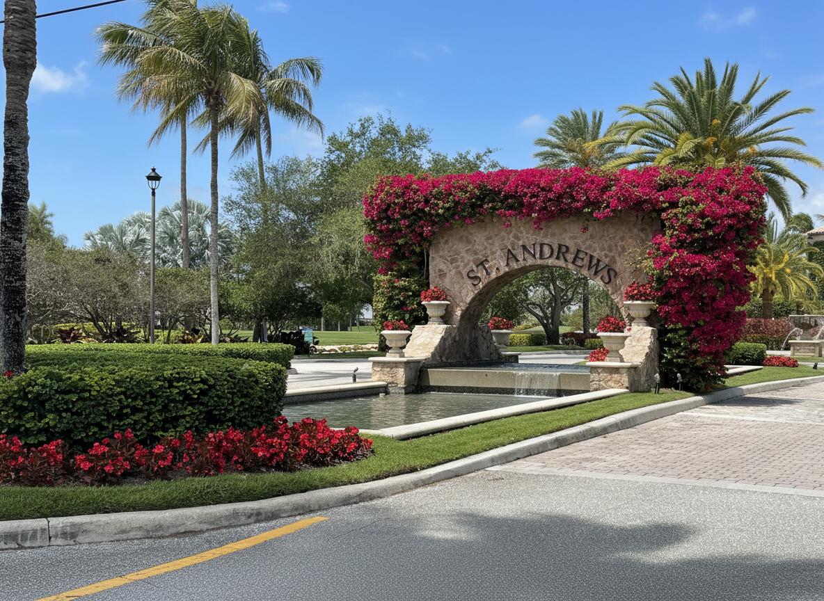 17730 Scarsdale Way Boca Raton, FL 33496 - Photo 33 of 42 a view of street along with palm trees