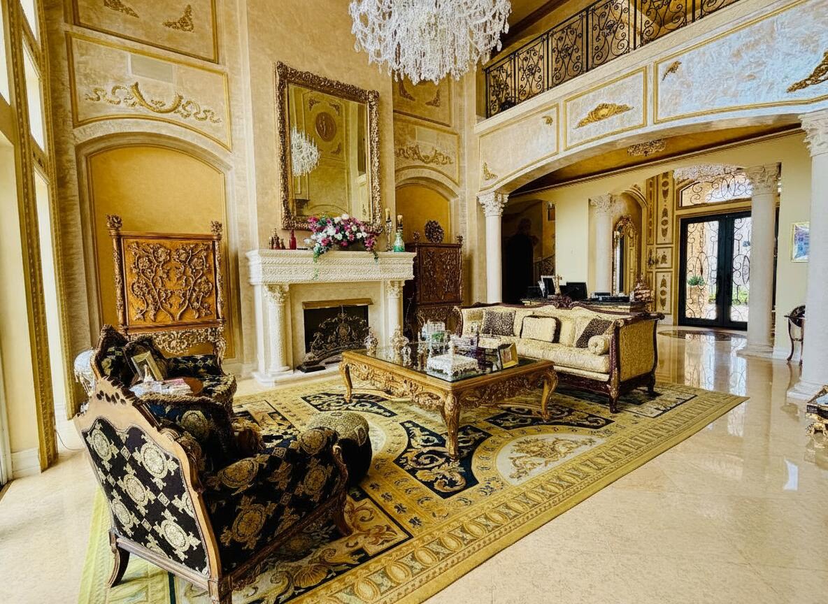 17730 Scarsdale Way Boca Raton, FL 33496 - Photo 9 of 42 a living room with fireplace furniture and a fireplace