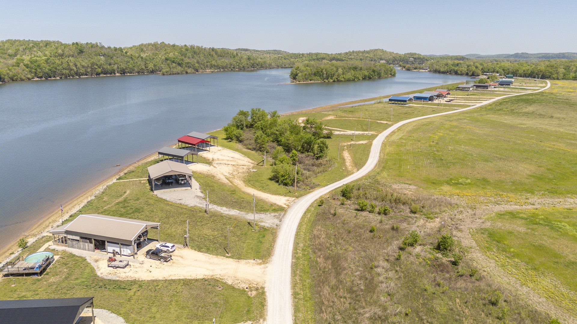 2271 Hardin Bottom River Road Clifton, TN 38425 - Photo 12 of 31 a view of a lake in middle of the town