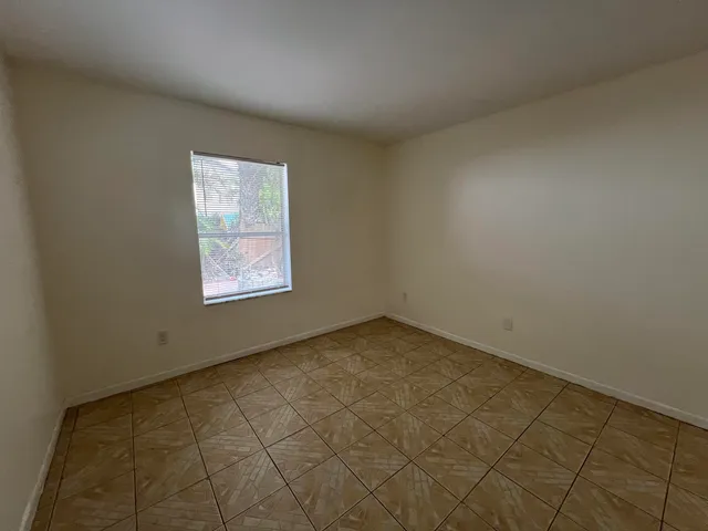 an empty room with a window